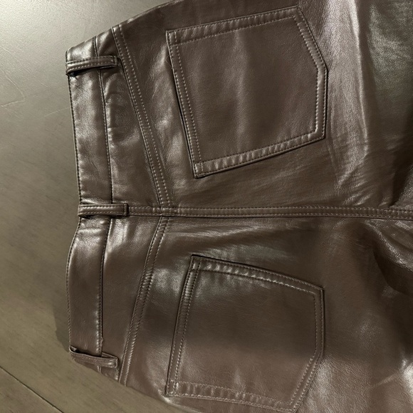 Aritzia Wilfred Chocolate Brown Melina Pants - Picture 8 of 8